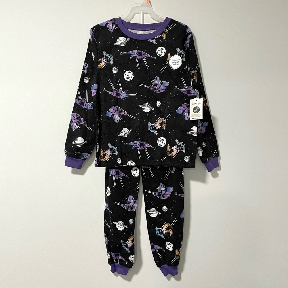 🔵3/$25 NEW George Spacecraft 2-Piece Pyjama Set (size M)